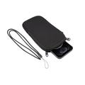 Universal Nylon Mobile Sleeve with Zipper and Lanyard - 6.7-6.9" - Black