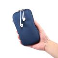 Universal Nylon Mobile Sleeve with Zipper and Lanyard - 6.7-6.9" - Blue