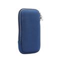 Universal Nylon Mobile Sleeve with Zipper and Lanyard - 6.7-6.9" - Blue