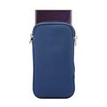 Universal Nylon Mobile Sleeve with Zipper and Lanyard - 6.7-6.9" - Blue