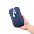 Universal Nylon Mobile Sleeve with Zipper and Lanyard - 6.7-6.9" - Blue