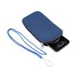 Universal Nylon Mobile Sleeve with Zipper and Lanyard - 6.7-6.9" - Blue