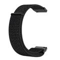 Universal Nylon Velcro Strap for Smartwatch 20mm - Black