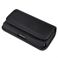 Universal Oxford Belt Clip Case with Card Holder - 5.4" - Black