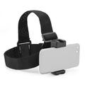 Universal Phone & Camera Head Strap Mount/Holder - Black