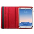 Universal Rotary Folio Case for Tablets - 9-10" - Red