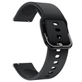 Universal Smartwatch Silicone Strap - 20mm - Black