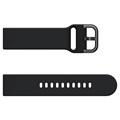 Universal Smartwatch Silicone Strap - 20mm - Black