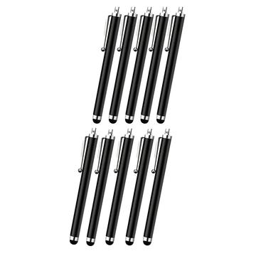 Universal Stylus Pen for iPhone, Smartphone & Tablet - 10 Pcs. - Black