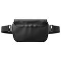 Universal Waterproof Waist Bag with Adjustable Strap - 7" - Black