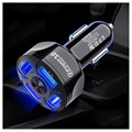 QC3.0 Fast Car Charger BK-358 - 4 x USB - Black