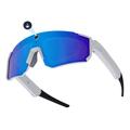 V06 AI Smart Glasses For Cycling / Flying – White / Blue