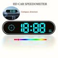 V11 GPS Car HUD Display w. Speedometer, Compass, Time - Black