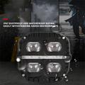 V112 65W LED Motorcycle Spotlights - IP67, 12000lm, High/Low Beam - 2 Pcs. - Black