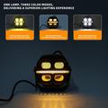 V112 65W LED Motorcycle Spotlights - IP67, 12000lm, High/Low Beam - 2 Pcs. - Black