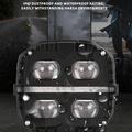 V112 65W LED Motorcycle Spotlights - IP67, 12000lm, High/Low Beam - 2 Pcs. - Black
