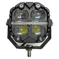 V112 65W LED Motorcycle Spotlights - IP67, 12000lm, High/Low Beam - 2 Pcs. - Black
