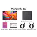 V140F1 14" Portable Monitor with Magnetic Leather Cover - Black