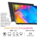 V140F1 14" Portable Monitor with Magnetic Leather Cover - Black