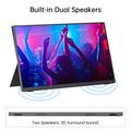 V140F1 14" Portable Monitor with Magnetic Leather Cover - Black