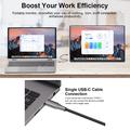 V140F1 14" Portable Monitor with Magnetic Leather Cover - Black