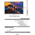 V140F1 14" Portable Monitor with Magnetic Leather Cover - Black