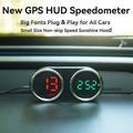 V15 GPS HUD Car Head-Up Display with Speedometer, Compass, Time - Black