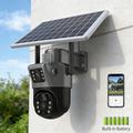 V380 Solar Outdoor PTZ Security Camera with Full Color Night Vision