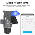 V380 Solar Outdoor PTZ Security Camera with Full Color Night Vision