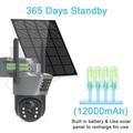 V380 Solar Outdoor PTZ Security Camera with Full Color Night Vision