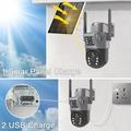 V380 Solar Outdoor PTZ Security Camera with Full Color Night Vision