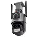 V380 Dual Lens Outdoor PTZ Security Camera with AI Human Detection, Night Vision