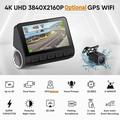 V55 4K/1080p Dual Dash Cam with Sony IMX415, WiFi, Super Capacitor - Black
