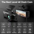 V56 GPS Dual Dash Cam Set - 4K Front and 2K Rear Car Camera - Black