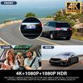 V58 3-Channel Dash Cam - 4K Front, 1080p Rear/Cabin, GPS, WiFi