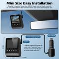 V61 4K/1080p Dual Dash Cam - 5.8GHz WiFi, HDR Night Vision, Super Capacitor - Black