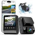 V61 4K/1080p Dual Dash Cam - 5.8GHz WiFi, HDR Night Vision, Super Capacitor - Black
