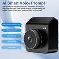 V63 Dual Dash Cam - 4K/1080p, HDR Night Vision, 5.8GHz WiFi, Parking Monitor - Black
