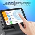 V66 3-Channel GPS Dash Cam - 4K Front, Cabin and Rear - Black
