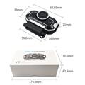 V9 Motorcycle Helmet/Bluetooth 5.0 Headset - FM Radio, Dual Microphones, Auto Answer - Black