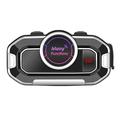 V9 Motorcycle Helmet/Bluetooth 5.0 Headset - FM Radio, Dual Microphones, Auto Answer - Black