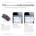 V9 Motorcycle Helmet/Bluetooth 5.0 Headset - FM Radio, Dual Microphones, Auto Answer - Black
