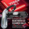 VSIDEA V82 Open-Ear Bluetooth Headset - 20h Playtime - Black