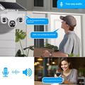 VTS31 V380 Solar-Powered PTZ Security Camera with Triple Lens - White