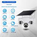 VTS31 V380 Solar-Powered PTZ Security Camera with Triple Lens - White