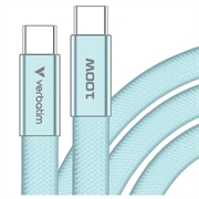 Verbatim Sync & Charge SoftTouch USB-C/USB-C Cable - 100W PD3.0, 480Mbps - 1.2m - Blue