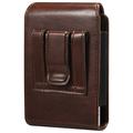 Vertical Belt Clip Case for iPhone Duo, Samsung Galaxy Z Fold8, Xiaomi 18 Fold - Coffee