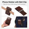 Vertical Belt Clip Case for iPhone Duo, Samsung Galaxy Z Fold8, Xiaomi 18 Fold - Coffee