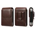 Vertical Belt Clip Case for iPhone Duo, Samsung Galaxy Z Fold8, Xiaomi 18 Fold - Coffee