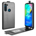 Motorola Moto G8 Power Vertical Flip Case with Card Slot - Black